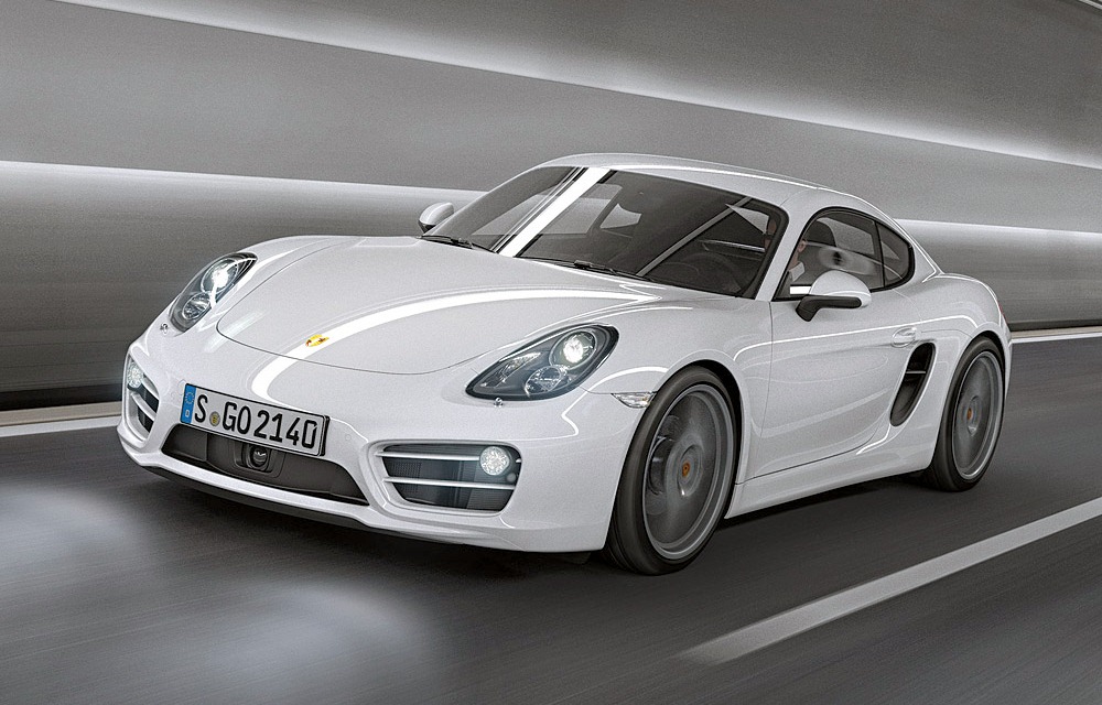 Белый Porsche Cayman