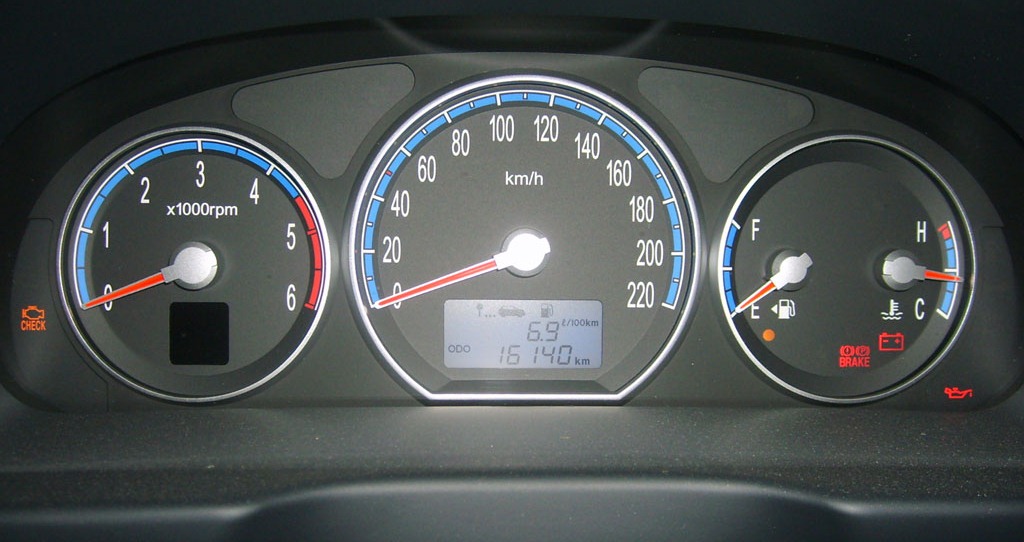 Фото автомобиля Hyundai Santa Fe. Панель приборов